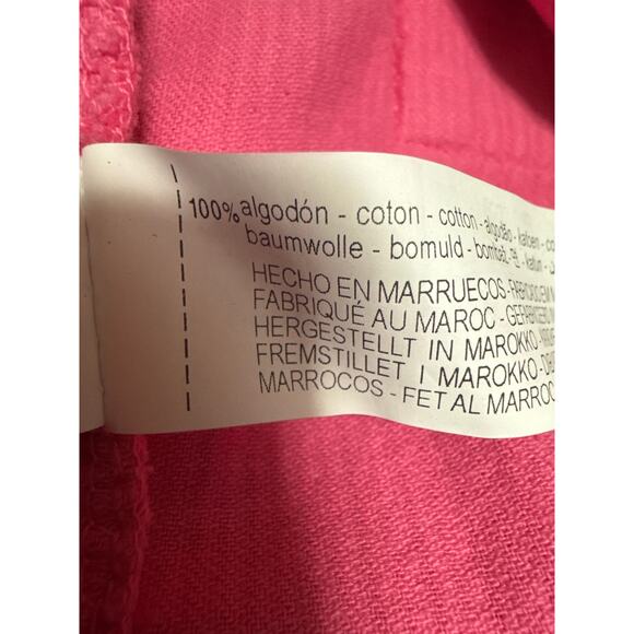 Zara Pink Corduroy Velvet Velour Button Collar Pockets Long Sleeve Coat Jacket L - Picture 4 of 4